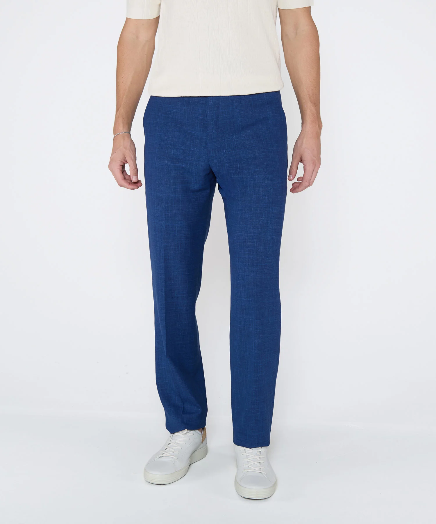 Westport Black Monaco Linen Blend Flat Front Pants - Image 2