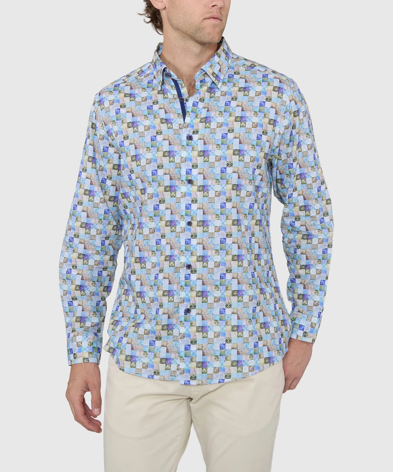 Westport Black Long Sleeve Print Sport Shirt - Image 2