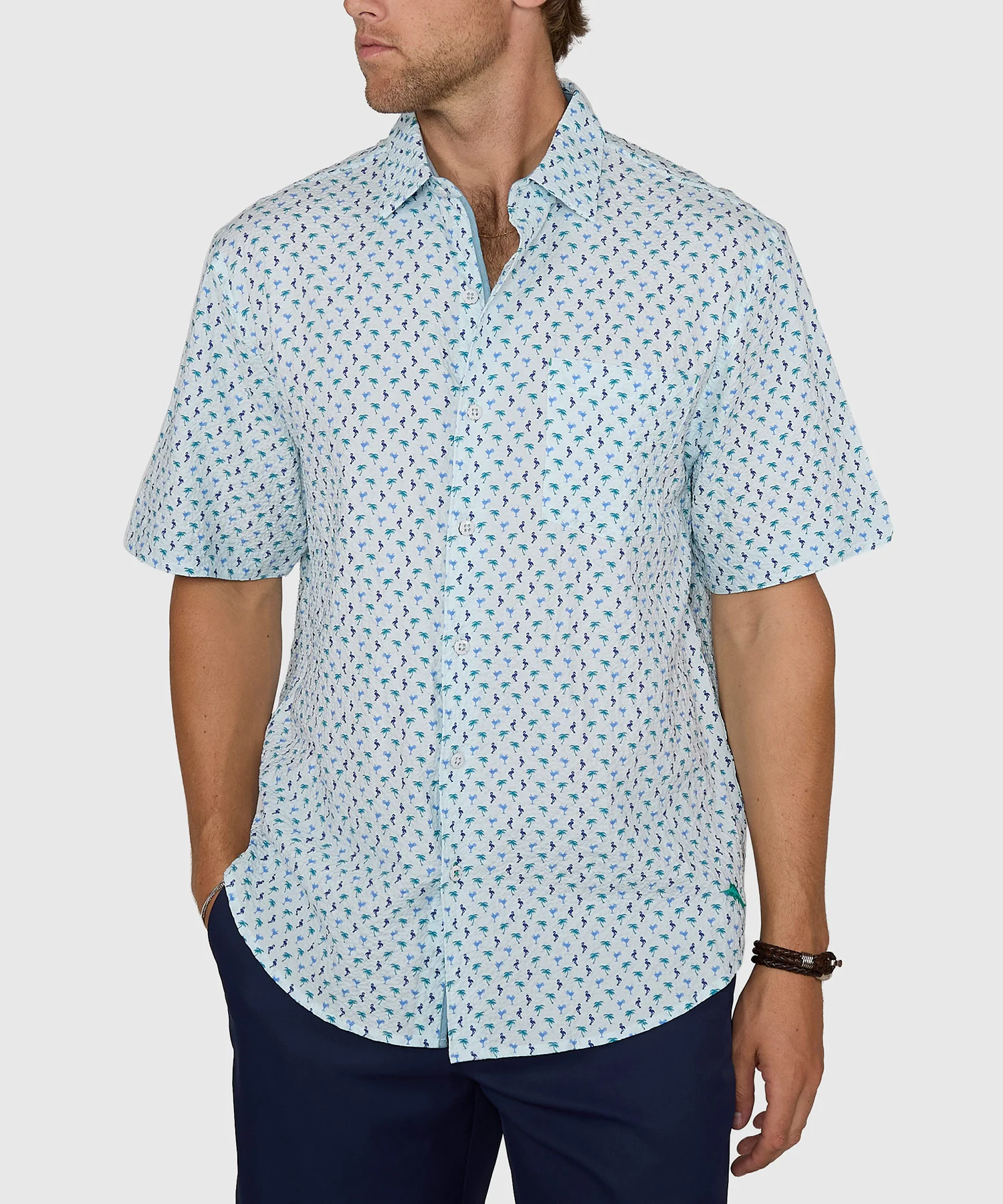 Tommy Bahama Short Sleeve Nova Wave Flock It To You Sport Shirt - Image 2