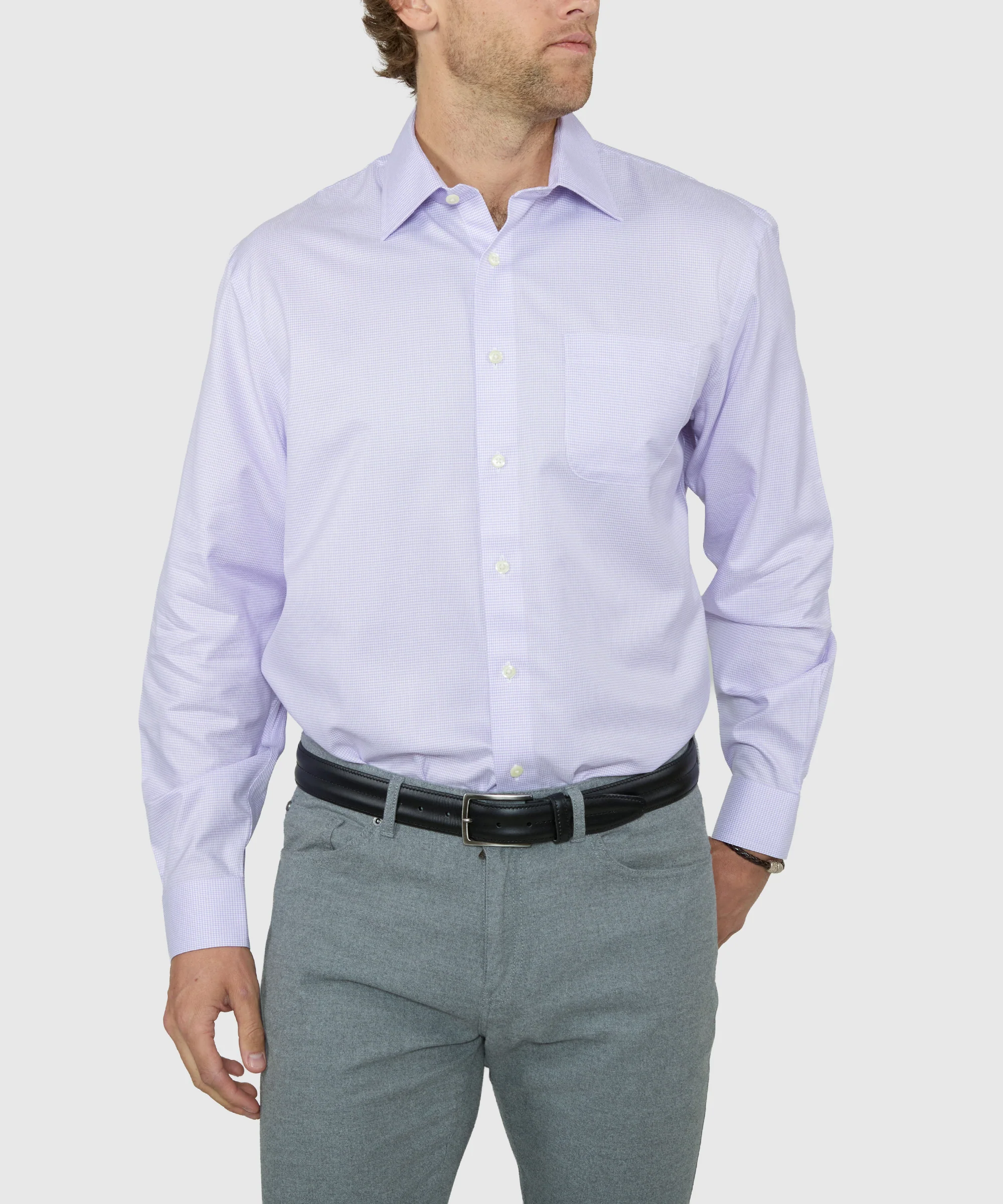 Wilkes & Riley Long Sleeve Houndstooth Twill Shirt - Image 7
