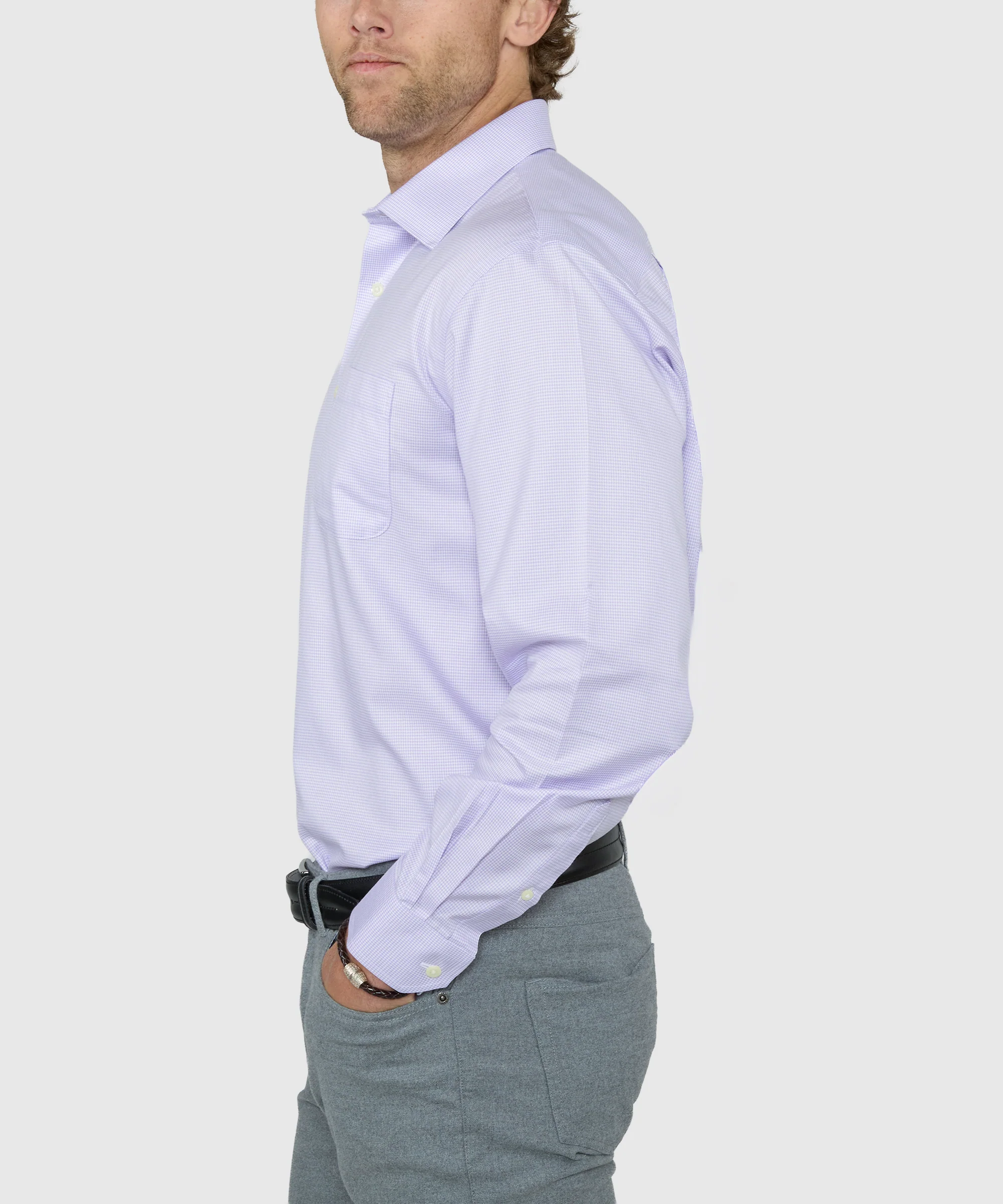 Wilkes & Riley Long Sleeve Houndstooth Twill Shirt - Image 8