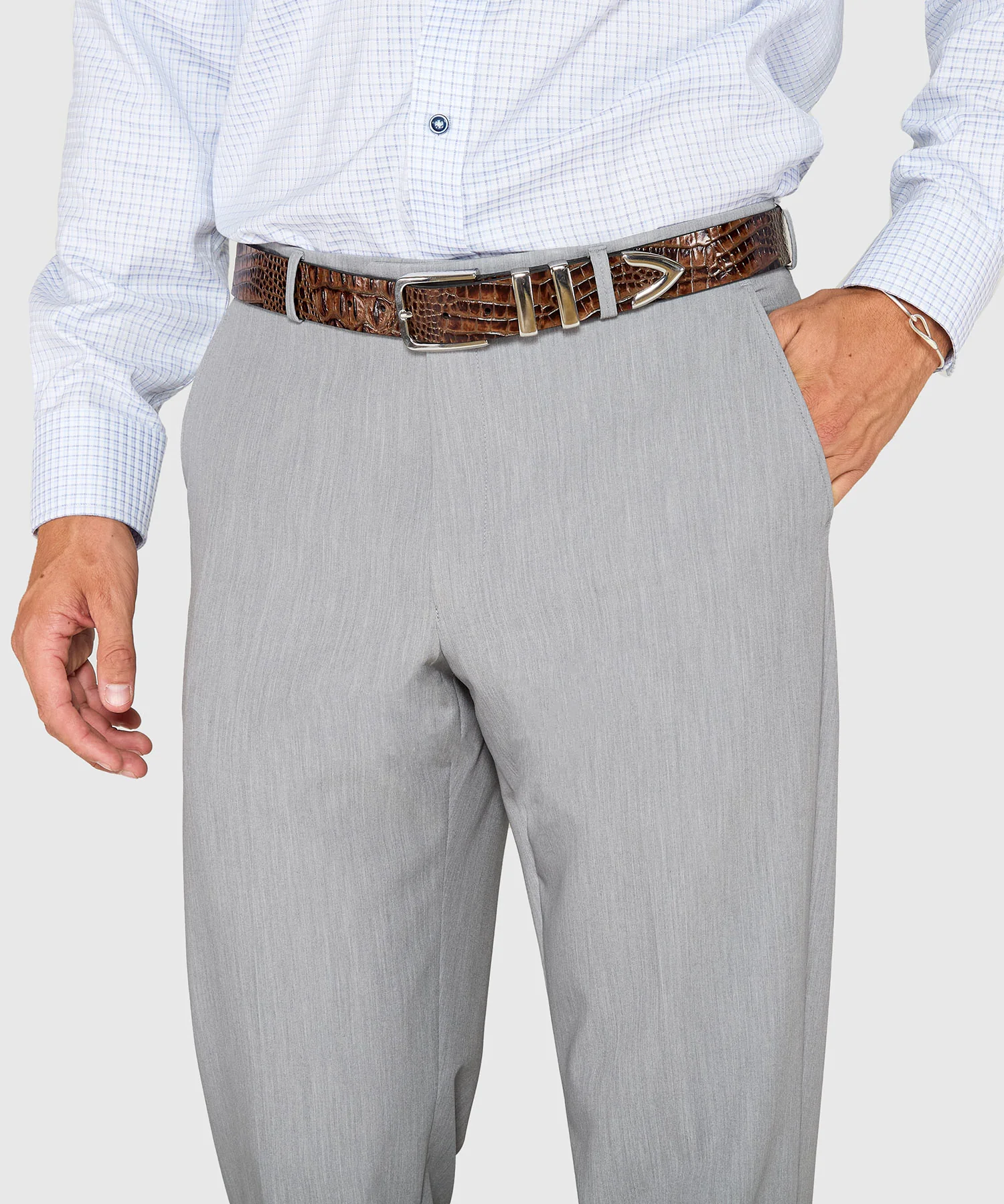 Westport Black Flat Front Performance Stretch Gabardine Pant - Image 3