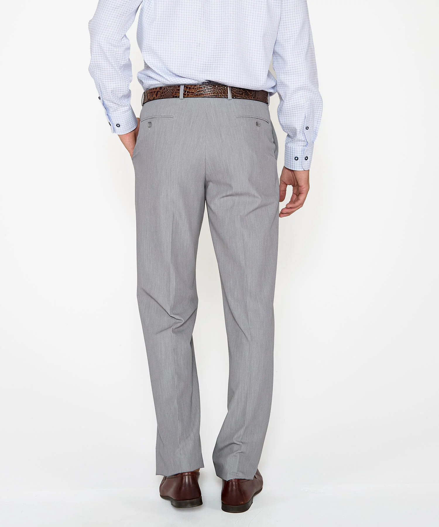 Westport Black Flat Front Performance Stretch Gabardine Pant - Image 4