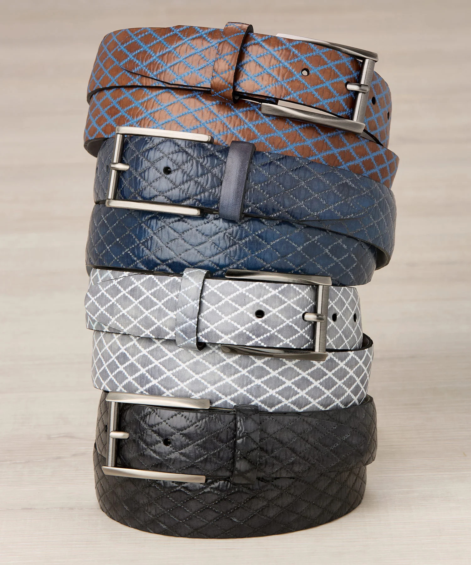 Westport Black 35mm Diamond Crimson Belt - Image 2