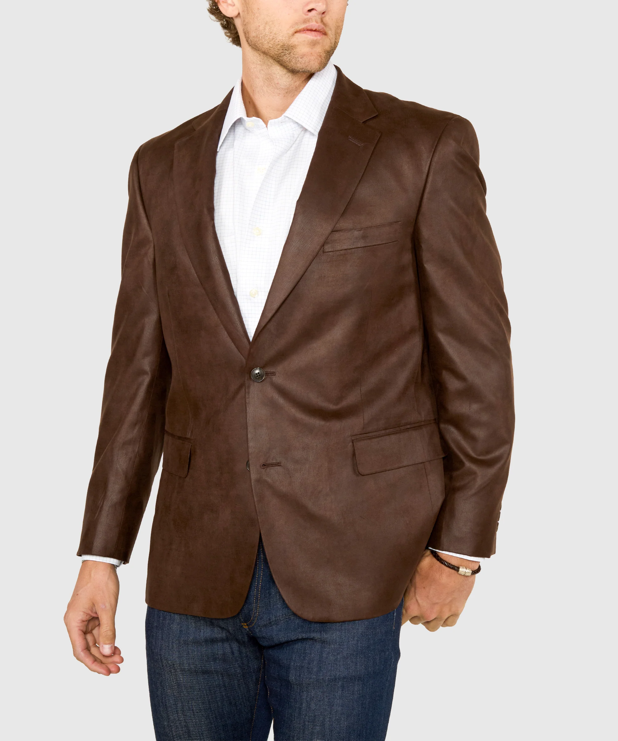 Westport Lifestyle Two-Button Side Vent Microfiber Sport Coat - Image 2