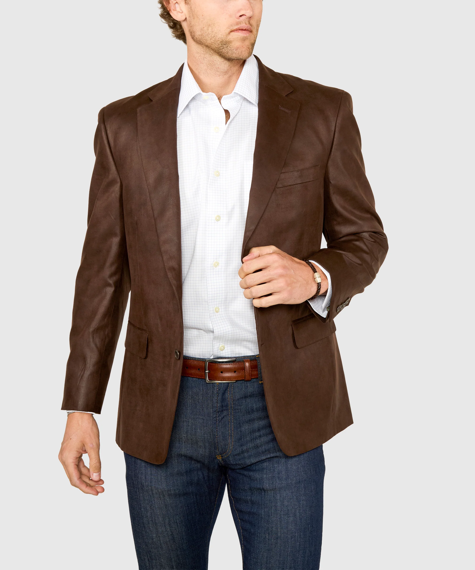 Westport Lifestyle Two-Button Side Vent Microfiber Sport Coat - Image 3
