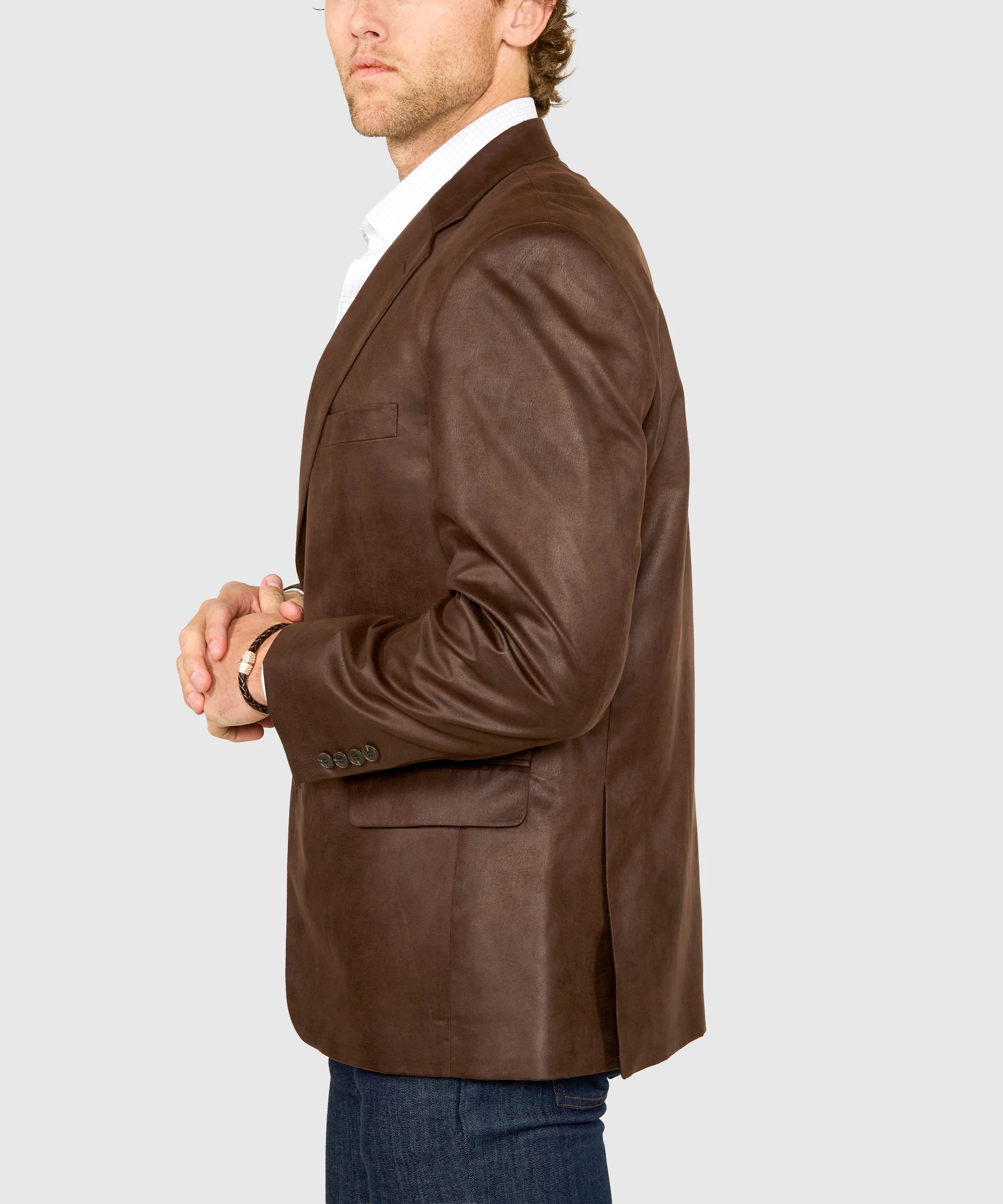 Westport Lifestyle Two-Button Side Vent Microfiber Sport Coat - Image 4