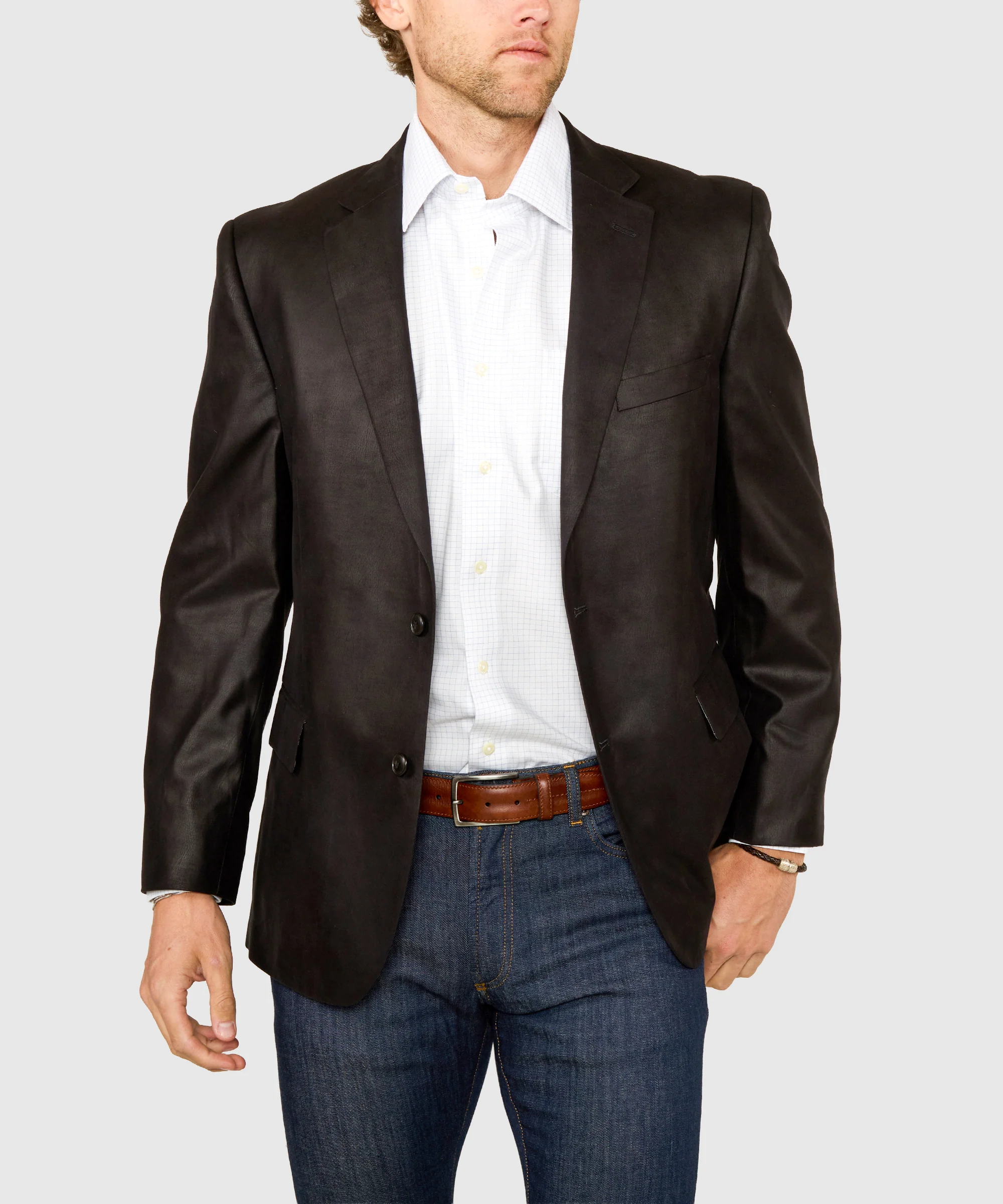 Westport Lifestyle Two-Button Side Vent Microfiber Sport Coat - Image 8