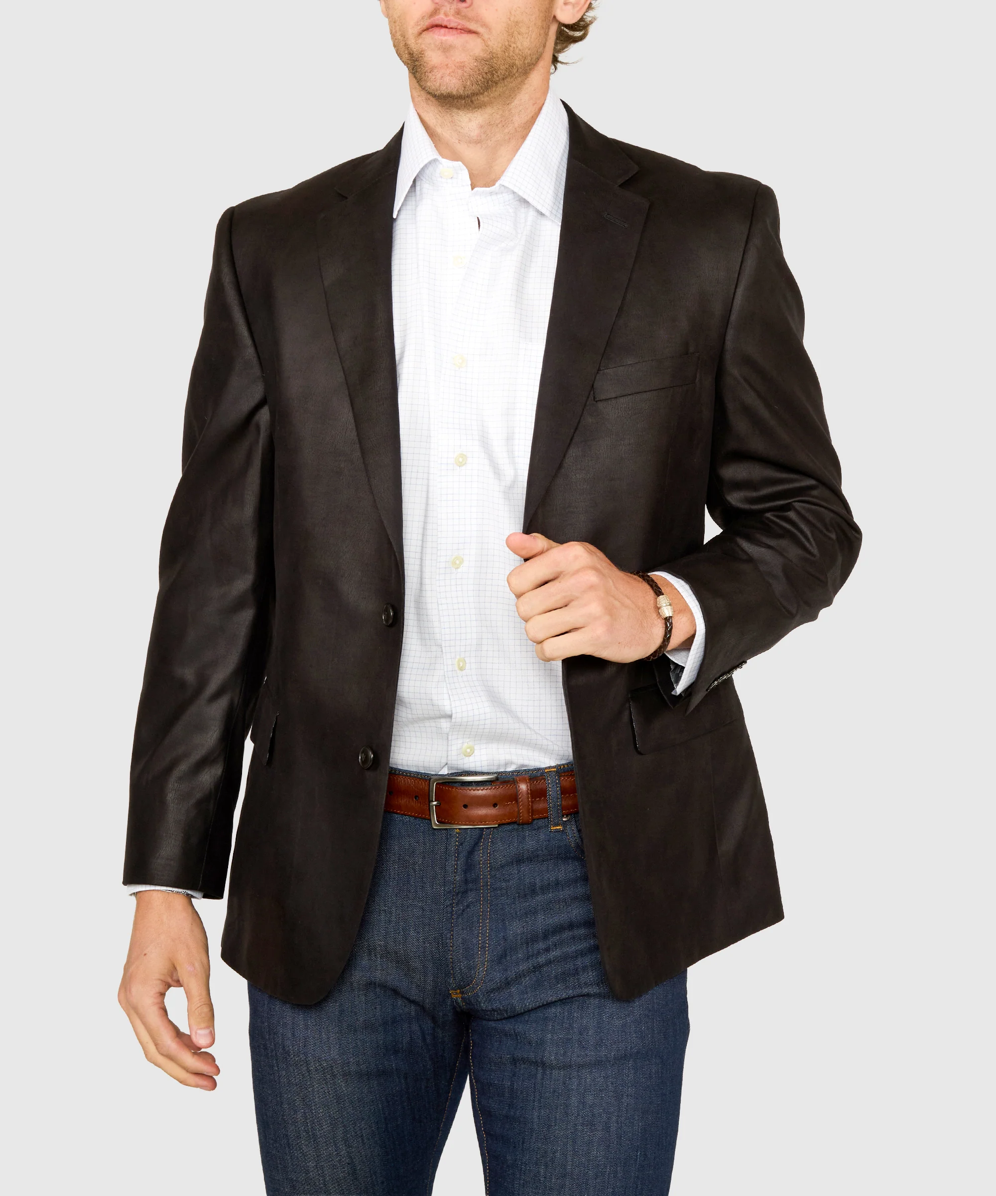 Westport Lifestyle Two-Button Side Vent Microfiber Sport Coat - Image 9