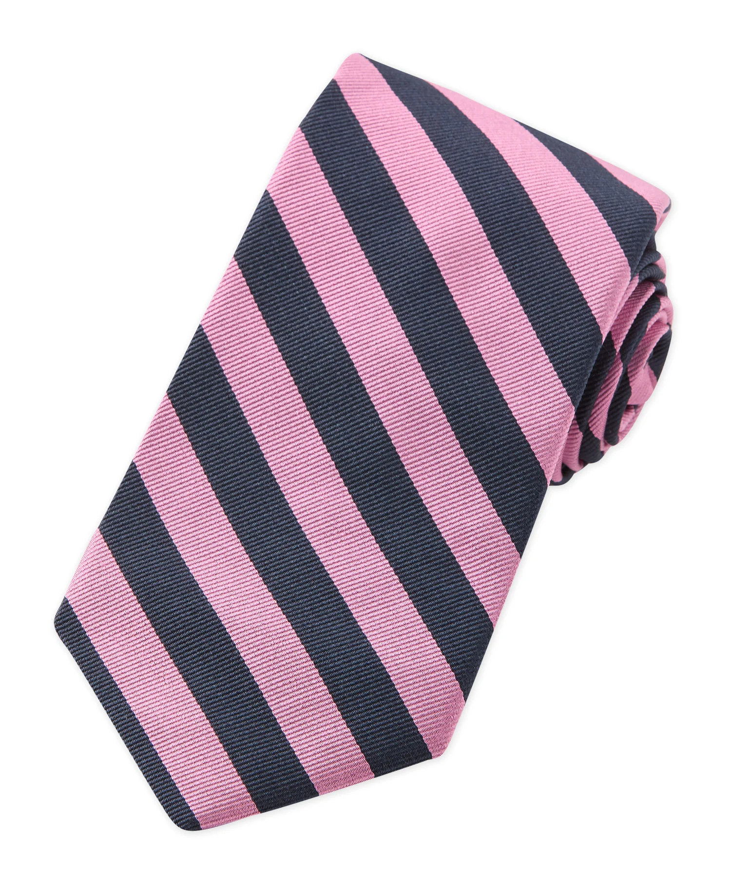 Westport Black Silk Repp Stripe Tie - Image 3